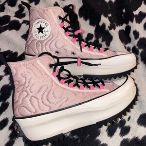 Converse Run Star Hike Quilted Platform Sneakers | Pink | Women’s 8